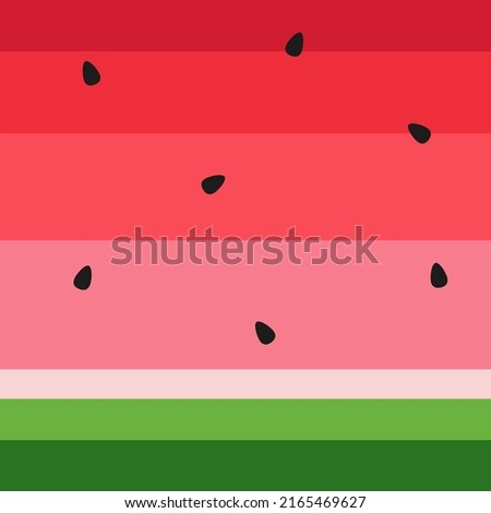Watermelon background and seamless pattern, flat design of green leaves and flower and watermelon juice illustration, Fresh and juicy fruit concept of summer food. Royalty-Free Stock Photo #2165469627