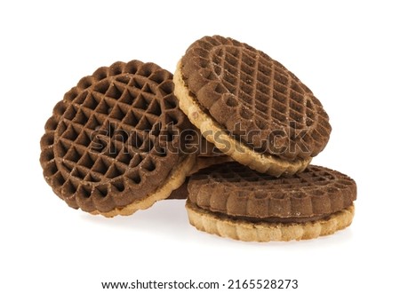 Cookies isolated on white background. Detail for Design. design elements. macro. full focus. Background for Business Cards, PostCards and Posters. Food Object Design.