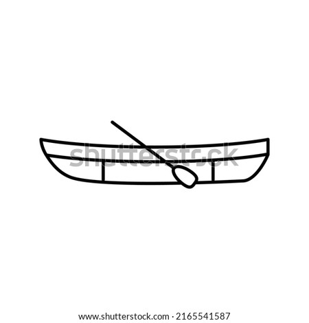 dinghy boat line icon vector. dinghy boat sign. isolated contour symbol black illustration