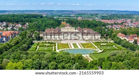 Ludwigsburg Castle aerial photo view panorama city architecture travel in Germany
