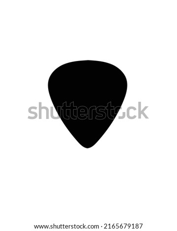 Guitar pick icon in simple design. Vector illustration