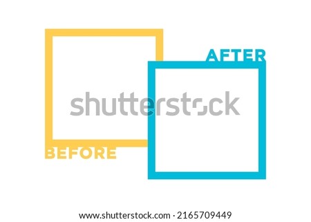Before and After, Before After, Before and After Image, Before and After Template, Frame, Vector Illustration Background Royalty-Free Stock Photo #2165709449