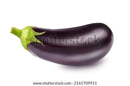 Eggplant isolated. Eggplant vegetable on white. Royalty-Free Stock Photo #2165709911