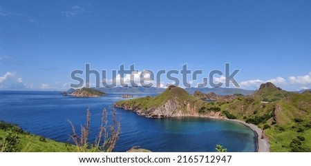 the view of the beauty of the sea on the island of Labuan Bajo, Indonesia