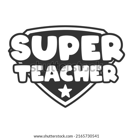 Super Teacher Illustration Clip Art Design Shape. Education Silhouette Icon Vector.