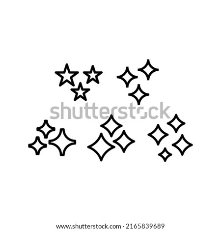 Stars Icon Set Vector Symbol Design Illustration