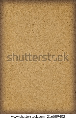 Photograph of Yellow Ocher recycle paper, extra coarse grain, mottled, vignette grunge texture sample.