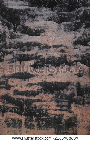 Rusty old, corroded iron texture. Iron shabby wall in full screen.