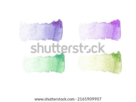 Watercolor texture stroke background. Hand drawing horizontal smear. Calligraphy backdrop banner. Aquarelle ground paper. Abstract multicolor wet image. Impression stain template. Colorful tag