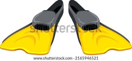 A pair of diving fins illustration
