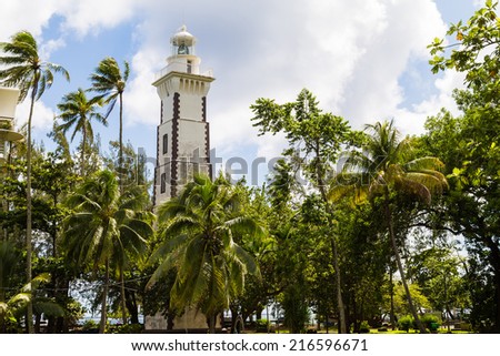 Point Venus lighthouse in Tahiti