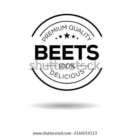 Creative (Beets) logo, Beets sticker, vector illustration. Royalty-Free Stock Photo #2166016113
