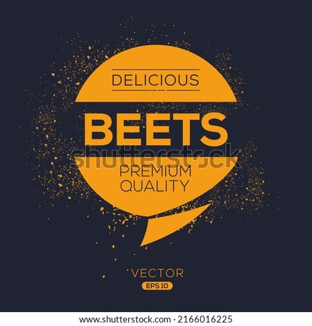 Creative (Beets) logo, Beets sticker, vector illustration. Royalty-Free Stock Photo #2166016225