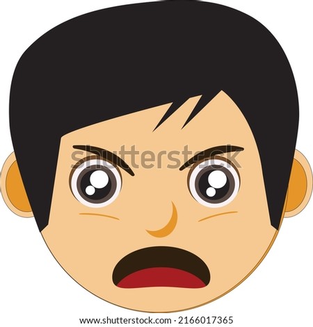 illustration of asian boy character suitable for children product, kids food and drink, and many crafts for children
