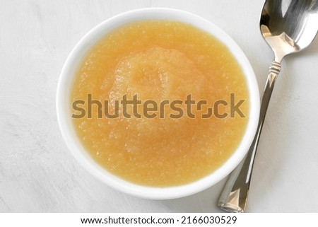Applesauce Isolated in a Bowl Royalty-Free Stock Photo #2166030529