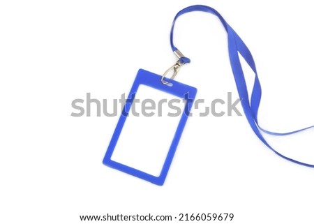 Blue badge isolated on white background