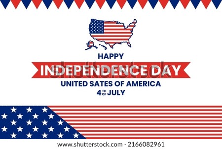 American Happy Independence Day. Suitable for greeting card, banner and poster.