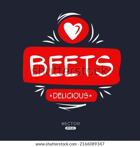 Creative (Beets) logo, Beets sticker, vector illustration. Royalty-Free Stock Photo #2166089347