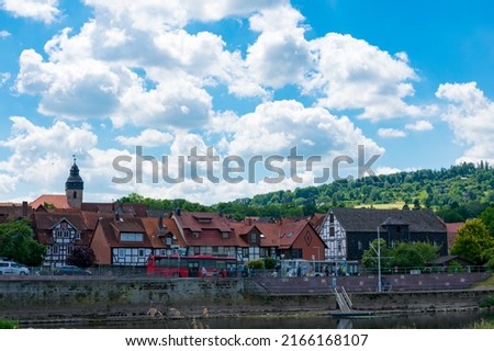 River Werra in the city of Witzenhausen Germany
