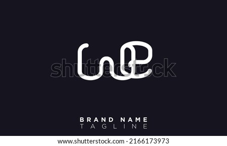 WE Alphabet letters Initials Monogram logo EW, W and E