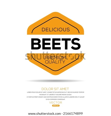 Creative (Beets) logo, Beets sticker, vector illustration. Royalty-Free Stock Photo #2166174899
