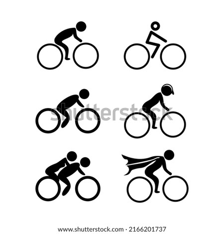 
Cycling Icon Vector. Simple flat symbol. Perfect black pictogram illustration on a white background. cycle. sport. road
