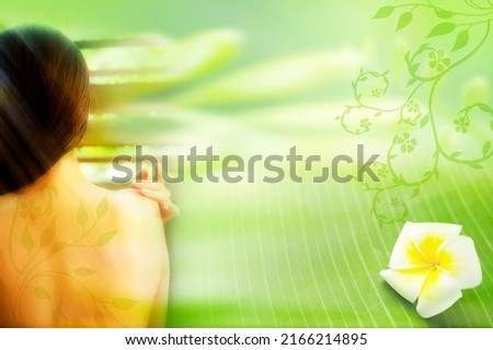 woman with grass and flowers