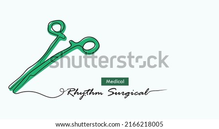 Rhythm Surgical lineart drawing, medicacal instrument design