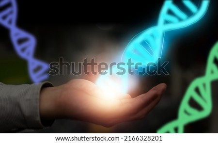hand hold dna for research science biotechnology