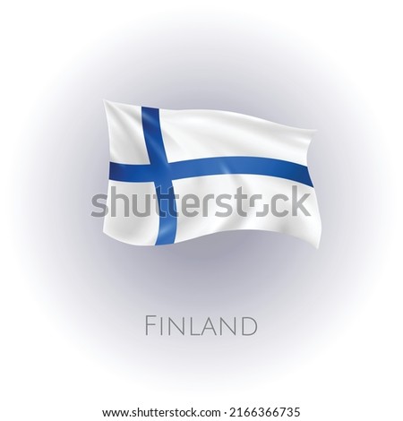 Flag of finland. Vector illustration on white background.