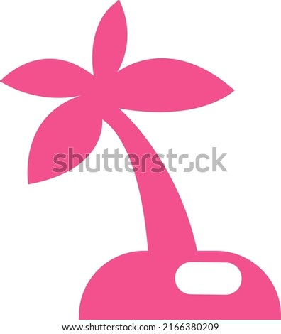 Palm tree, illustration, vector on a white background.