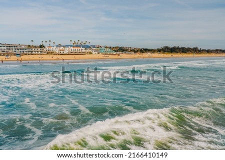 Pismo Beach, a vintage coastal city in San Luis Obispo County, California Central Coast, view from the Pismo Beach pier