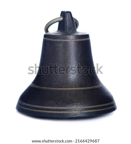 The metal bell on white background isolation