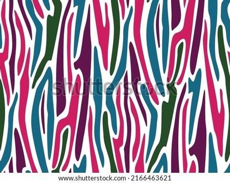 Abstract fabric design, color painting animal skin, seamless design