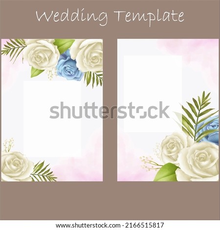 Simple Wedding Invitations Template Signature Floral Modern 