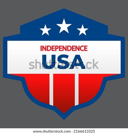 HAPPY INDEPENDENCE DAY BADGE, VINTAGE, USA, 4TH JULY 