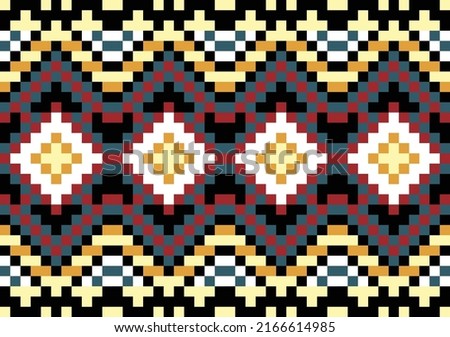 Tribal Seamless Ethnic African Pattern with Lines. Abstract seamless patterns with diamond pattern design Rhombuses and zigzags are great for boho textile blankets, wallpaper, wrapping paper 