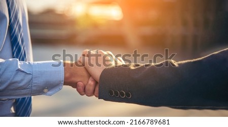 Attorney promise Lawyer partnership Businessman handshake together law firm. Teamwork Two Men Trust honesty business handshake promise respect partner. Diversity Attorney team Partner hands together Royalty-Free Stock Photo #2166789681