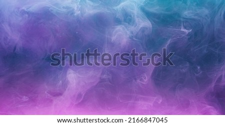 Smoke flow. Magic poison. Blue pink acrylic paint mix. Abstract art background shot on Red Cinema camera 6k.