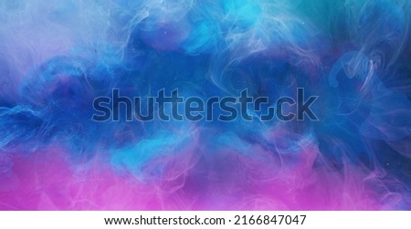 Smog leak. Sorcery spell. Blue magenta steam blend. Abstract art background shot on Red Cinema camera 6k. Royalty-Free Stock Photo #2166847047