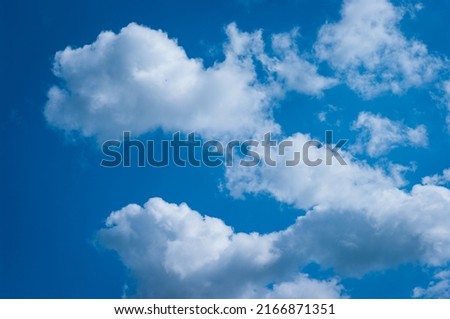 Beautiful clouds in the blue sky.  Blue sky with clouds background.