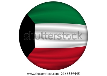 Kuwait Flag Wrinkled Country Background