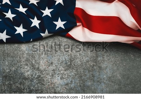 Happy Independence day July 4th. American flag with space for text over grunge background. Celebrating Independence day concept