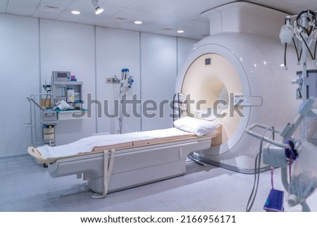 sophisticated of MRI Scanner medical equipments in hospital. Royalty-Free Stock Photo #2166956171