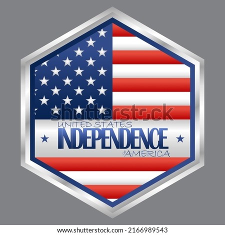Logo Independence Day USA Badge Vintage