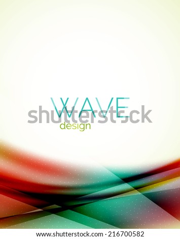 Unusual blur wave abstract background, modern shiny design