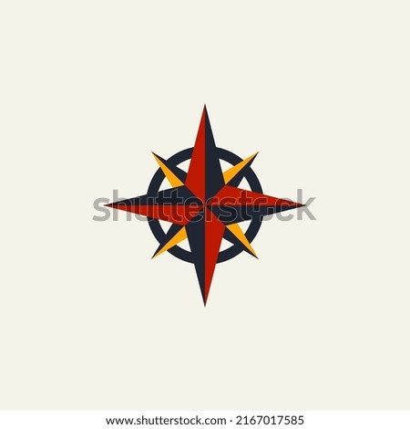 Compass. Logo template minimalist and modern vector illustration.