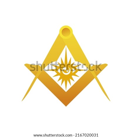 All-seeing eye. Pyramid and All-seeing eye, Freemasonry Masonic Symbol