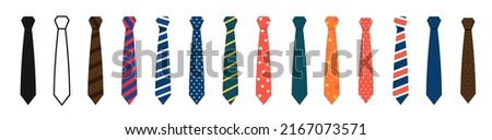 Tie vector set icon fashion Royalty-Free Stock Photo #2167073571