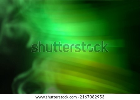 Abstract green background. Blurred background curved lines green tint.